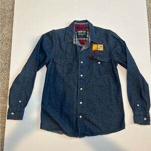 Levi’s Signature Custom Embroidered Denim Button Up Shirt